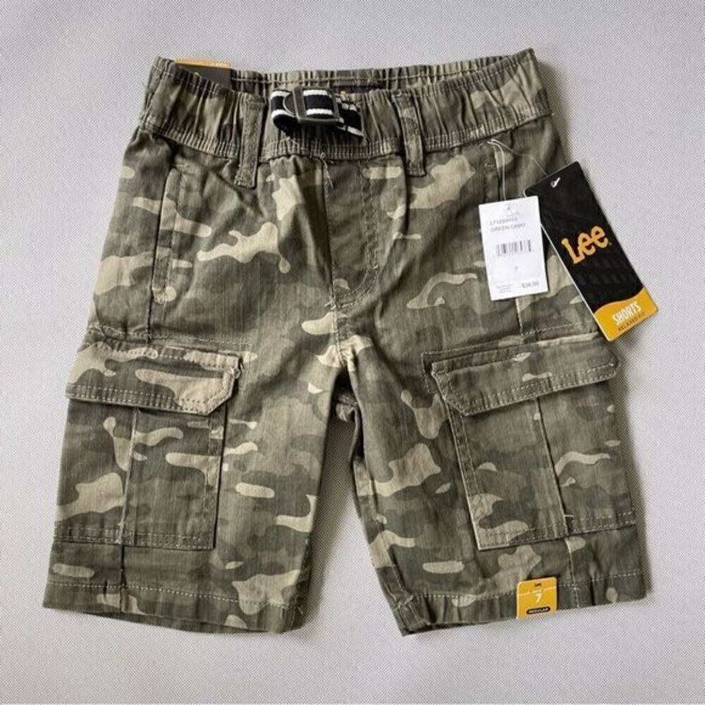 Lee Relaxed Fit Camo Camouflage Cargo Shorts Kids Size 7 NEW